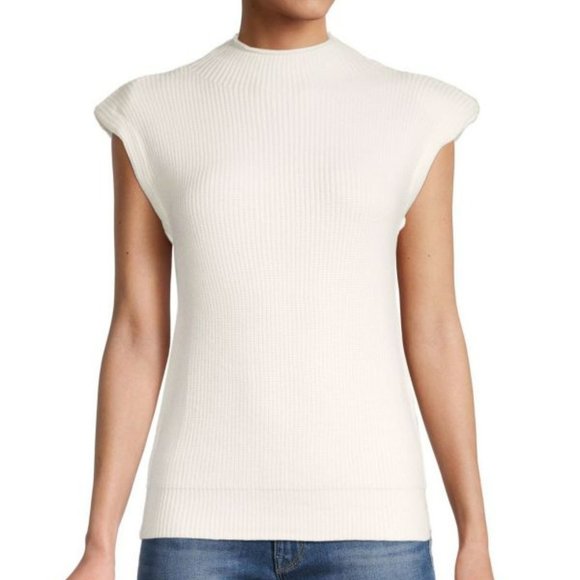 HL Affair Ribbed Strong Shoulder Sweater. New With Tickets. Size Large.